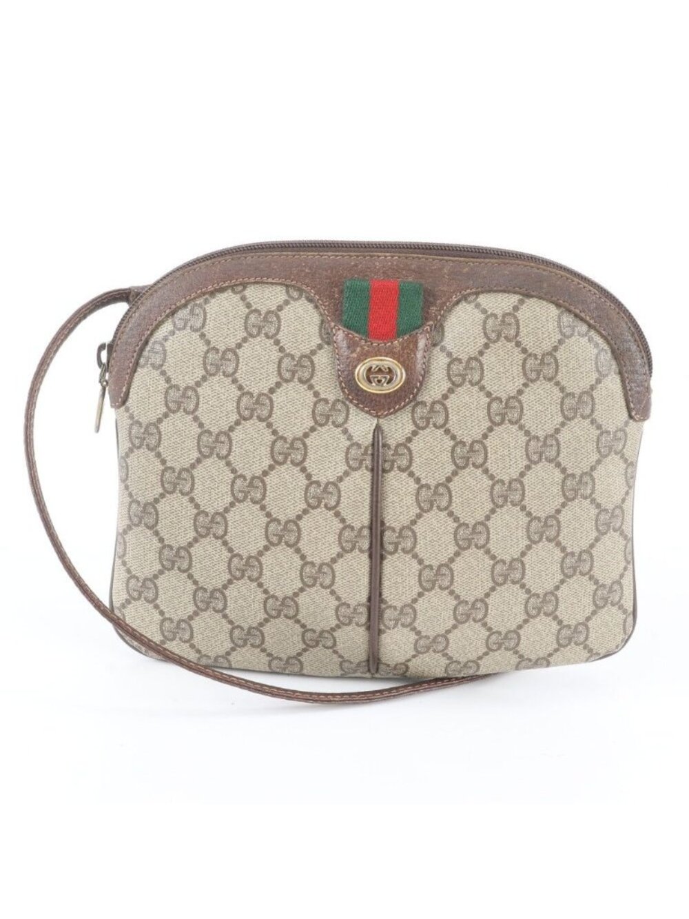 Gucci GG Supreme Leather Shoulder Bag